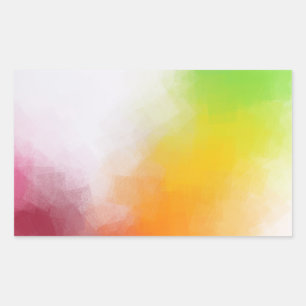 Abstract Art Blank Template Colourful Red Yellow Sticker