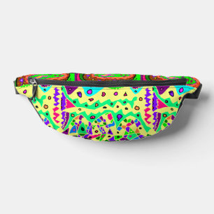ABSTRACT ART BLAST OFF MANY COLORS DIVINE  FANNY PACK