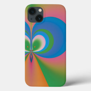 Abstract Art Blue Butterfly iPhone 13 Case