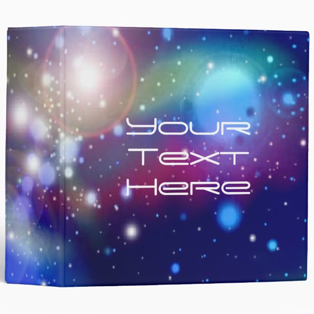 Abstract Art Blue Galaxy 3 Binder (Front/Spine)