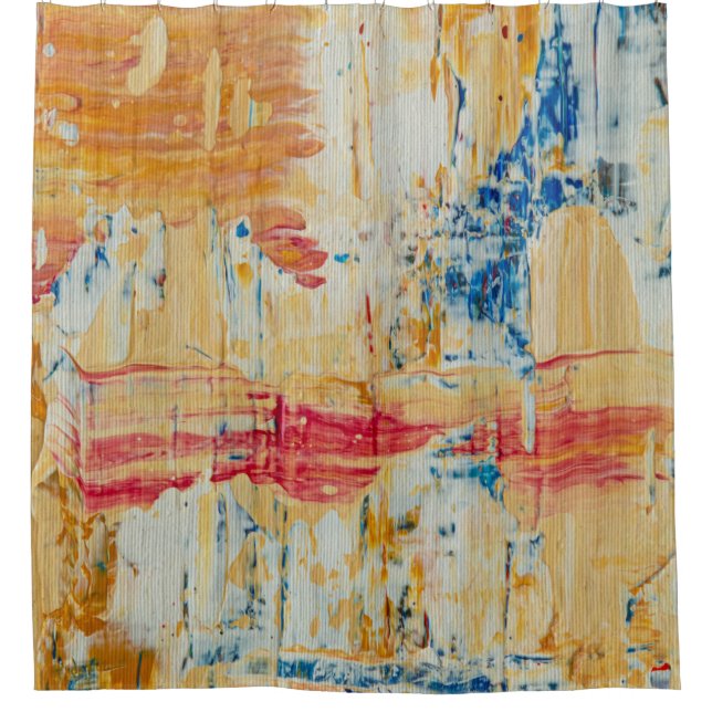 Abstract Art Blue Orange Yellow Bold Brushstrokes (Front)