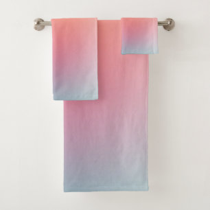 Abstract Art Blue Red Purple Yellow Colour Templat Bath Towel Set