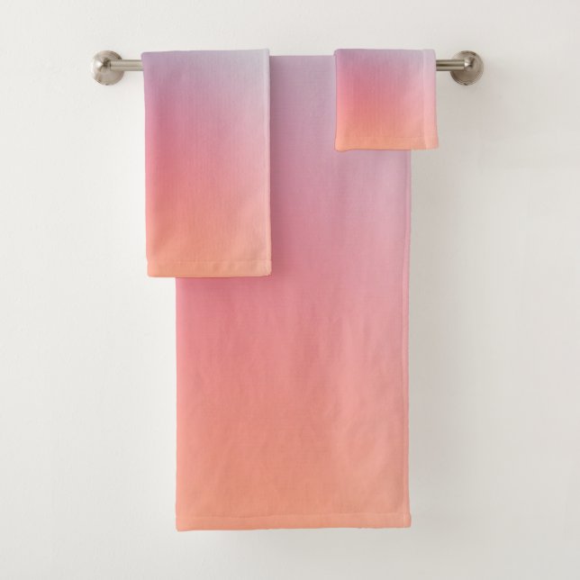 Abstract Art Blue Red Yellow Green Colours Templat Bath Towel Set (Insitu)