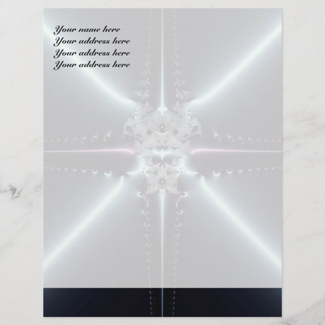 Abstract Art Blue Star Letterhead (Front)
