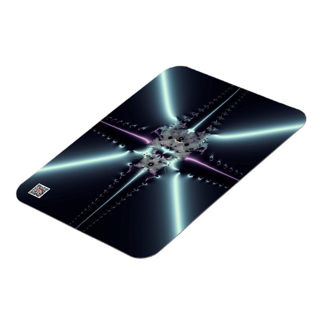 Abstract Art Blue Star Magnet (Left Side)