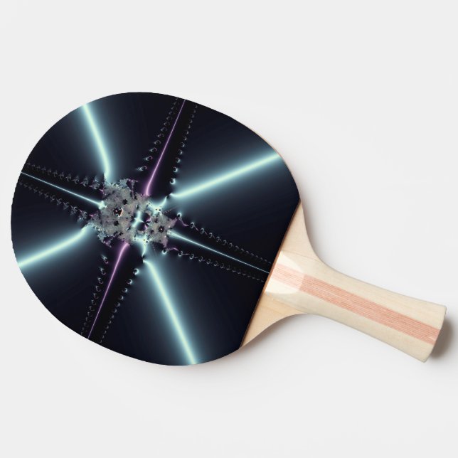 Abstract Art Blue Star Ping Pong Paddle (Side)