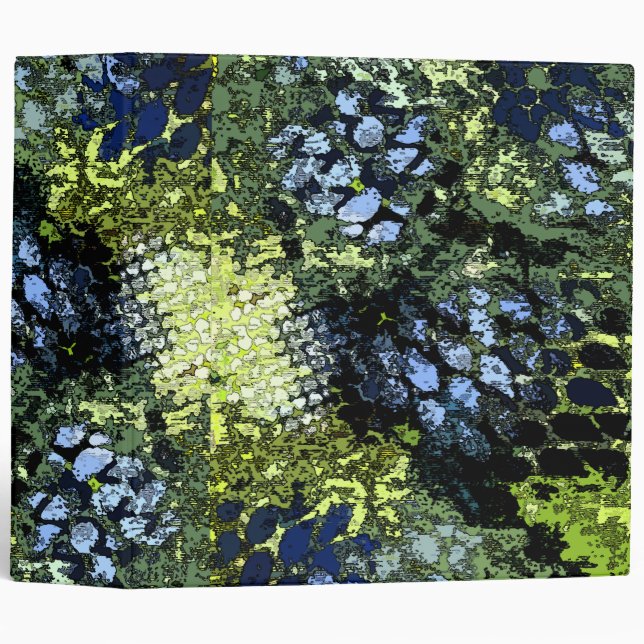 Abstract Art - Blues and Greens Binder (Front/Spine)