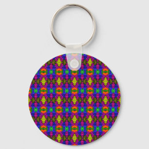 Abstract Art Bright Pattern Keychain