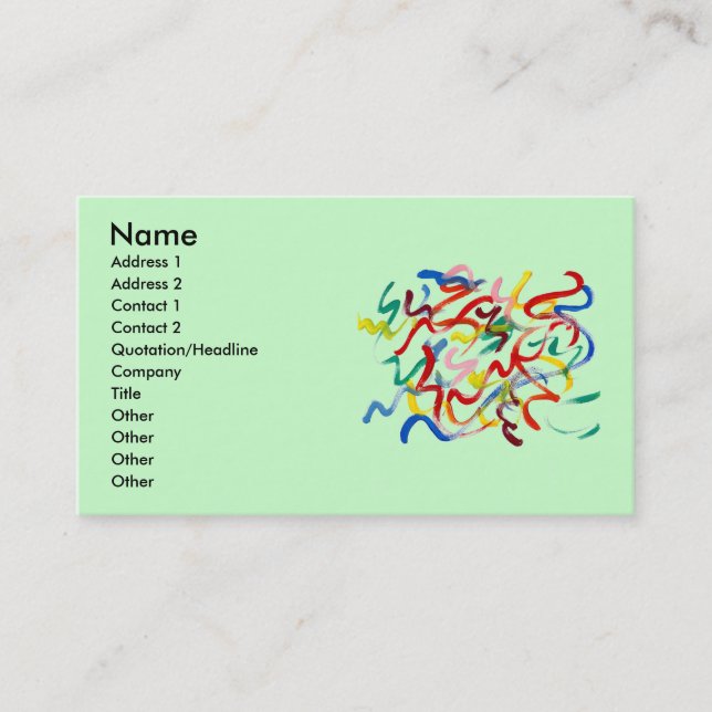 Abstract Art Business Card (Front)