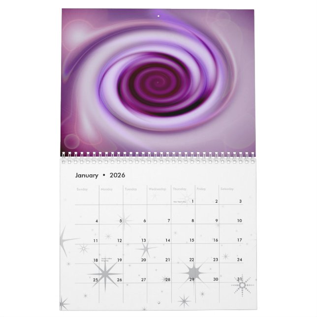 Abstract Art Calendar (Jan 2026)