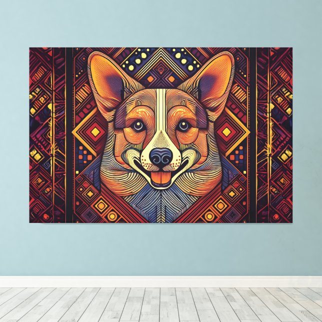 Abstract art canvas print  (Insitu(Wood Floor))