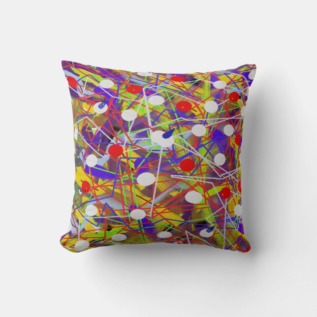 Abstract art canvas throw pillow (Front)