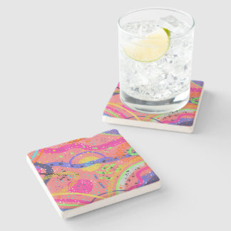 Abstract Art: Celestial Dreaming  Stone Coaster