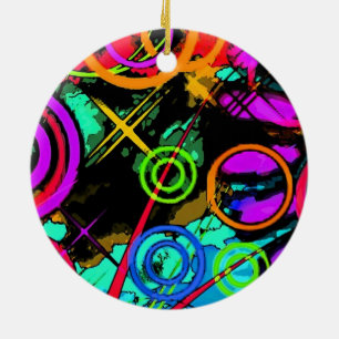 Abstract Art Ceramic Ornament