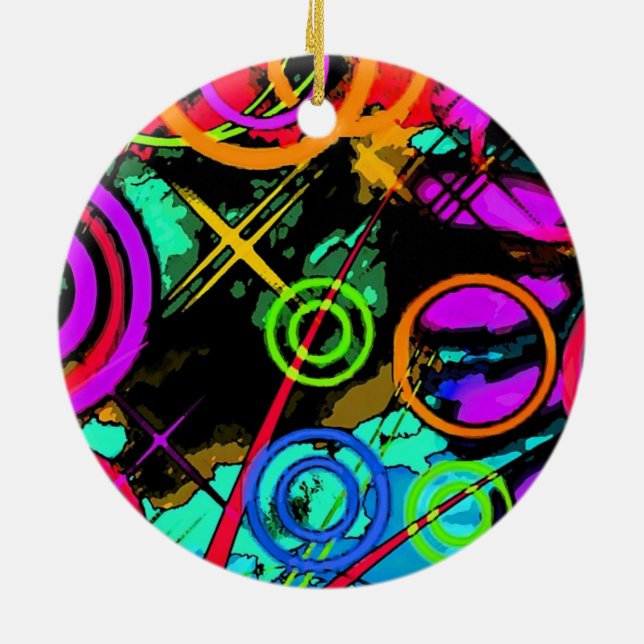 Abstract Art Ceramic Ornament (Back)