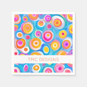 Abstract Art Circles Artist Designer BUSINESS NAME Napkin