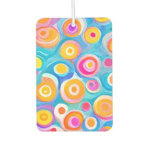 Abstract Art Circles Bright Colours Happy Artisan Air Freshener