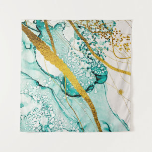 Abstract Art Clouds: Translucent Ink Tapestry