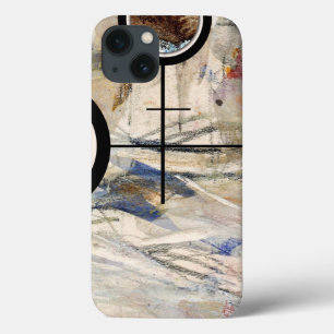 abstract art collage, mixed media and watercolor 3 iPhone 13 case
