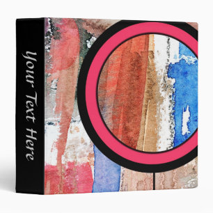 abstract art collage, mixed media and watercolor 4 binder
