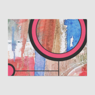abstract art collage, mixed media and watercolor 4 tissue paper
