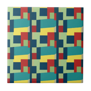 Abstract Art Colorful Geometric Modern Tile