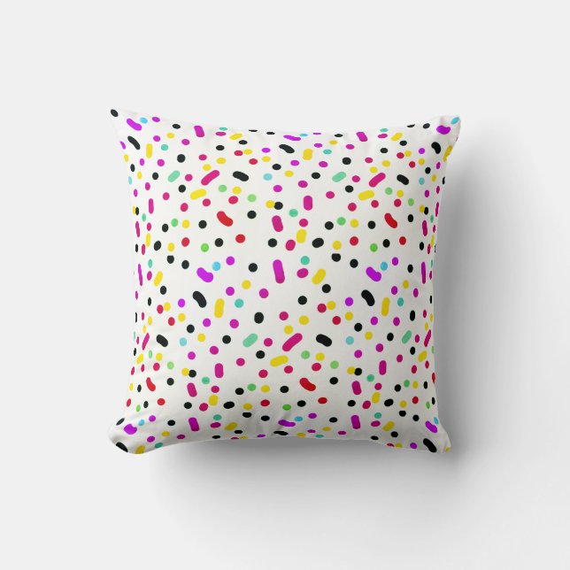Abstract Art Colourful Dots Cushion Throw Pillow (Front)