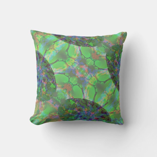 Abstract Art Colourful Egg Pattern Persian Orange Throw Pillow (Front)