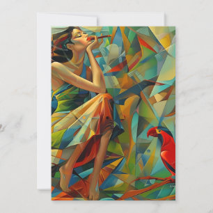 Abstract art colourful holiday card