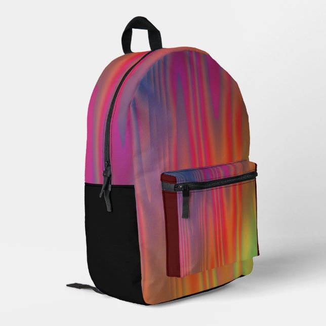 Abstract Art Colourful Vibrant Printed Backpack (Back Corner Left)