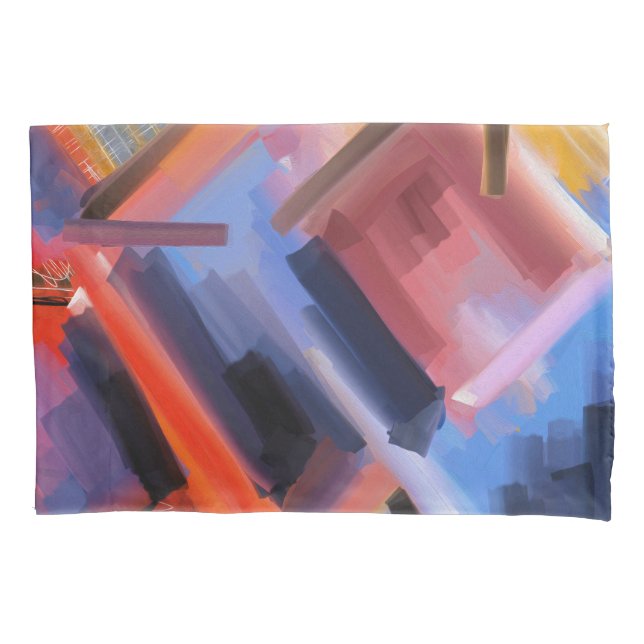 Abstract Art Contemporary colourful shades Pillowcase (Front)
