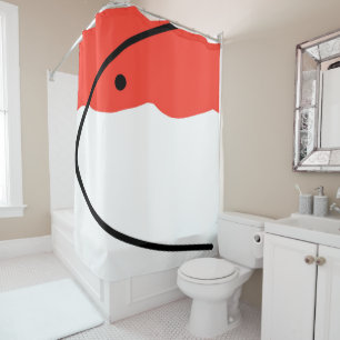 Abstract Art Coral Red Black White Minimalism