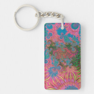 Abstract Art Corals Keychain