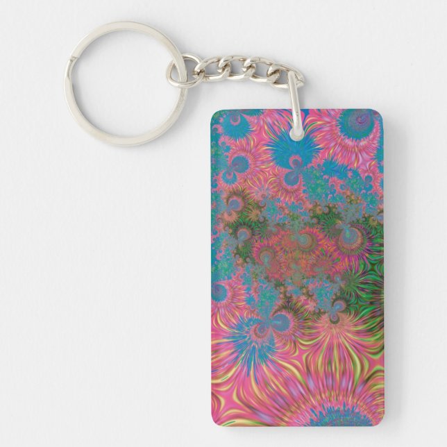 Abstract Art Corals Keychain (Front)