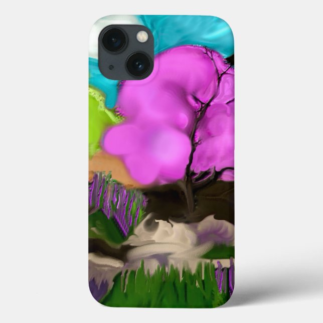 Abstract Art Cotton Candy Trees Case-Mate iPhone Case (Back)