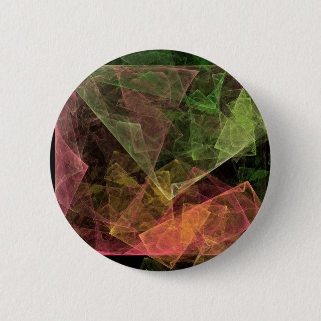 Abstract Art Cubic Space 2 Inch Round Button (Front)