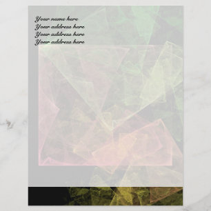 Abstract Art Cubic Space Letterhead