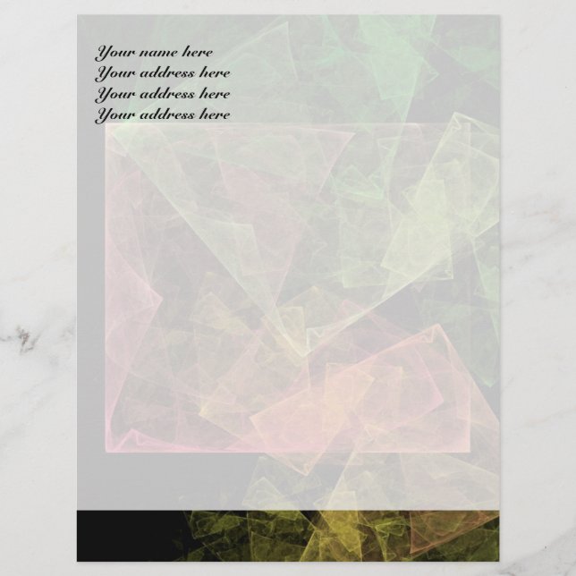 Abstract Art Cubic Space Letterhead (Front)