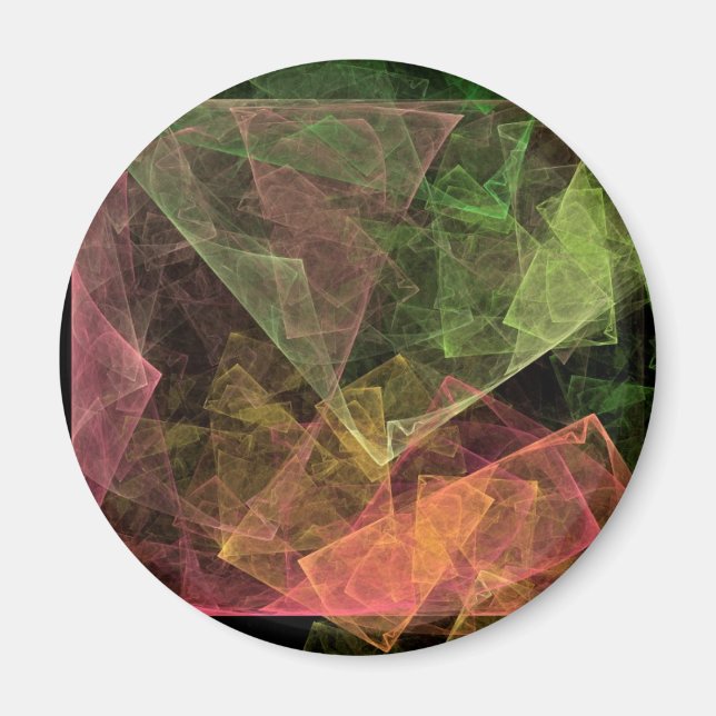 Abstract Art Cubic Space Magnet (Front)