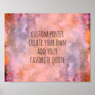 abstract art custom add a quote watercolor design poster