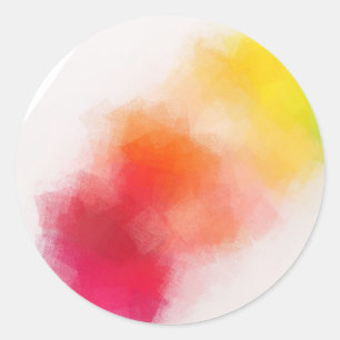 Abstract Art Custom Blank Modern Colourful Templat Classic Round Sticker