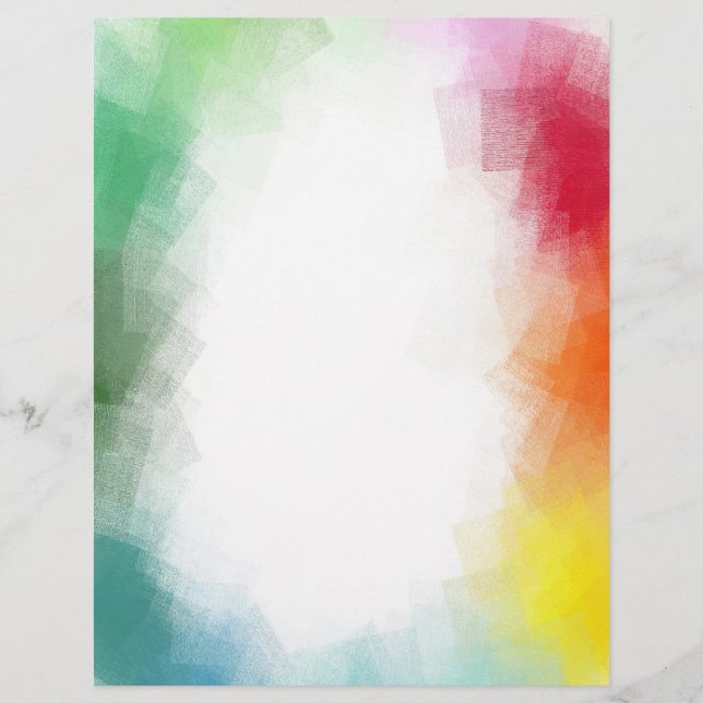 Abstract Art Custom Blank Template Trendy Pink Red Letterhead (Front)