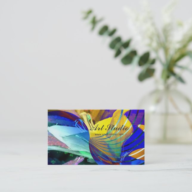 Abstract Art Custom Business Card (Standing Front)