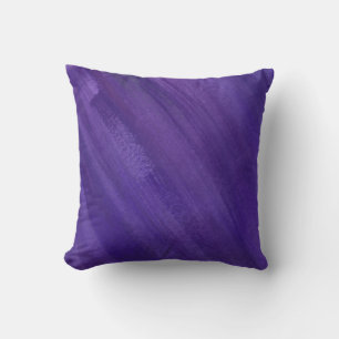 Abstract art dark purple ultraviolet brushed throw pillow
