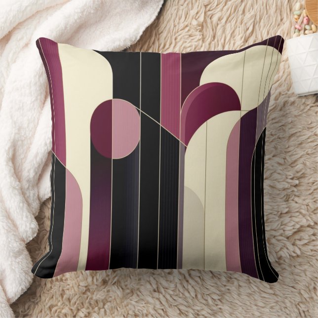 Abstract Art Deco Cushion. Throw Pillow (Blanket)