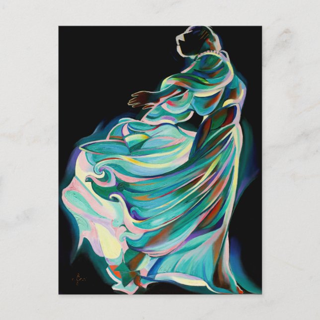 Abstract Art Deco Dancer - Art Print Postcard (Front)