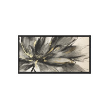 Abstract Art Deco Lotus Black, Tan, Gold