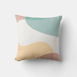 Abstract Art Design Blue Orange Throw Pillow