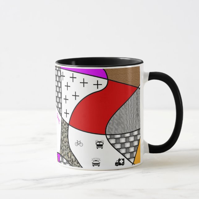 Abstract Art Design Combo Mug (Right)