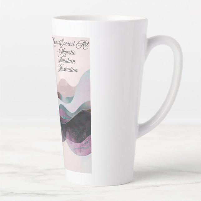 Abstract Art Design | Modern Minimalist Latte Mug (Right)